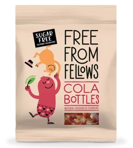 Free From Fellows Żelki cola bez cukru Cola Bottles wegańskie bezglutenowe 100g