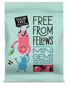 Free From Fellows Mini żelki owocowe bez cukru Mini Gems wegańskie bezglutenowe 100g