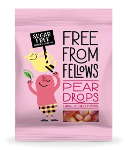 Free From Fellows Landrynki gruszkowe bez cukru Pear Drops wegańskie 70g