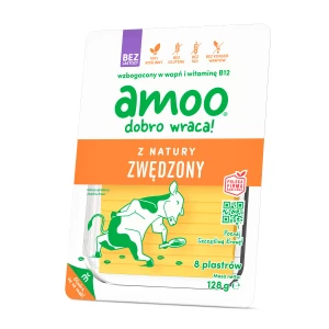 Amoo Z Natury Zwędzony roślinne plastry 128 g (8 szt.)