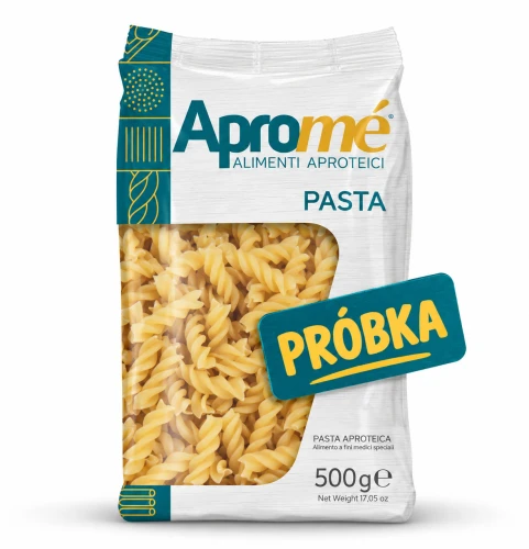 Paczka makaronu Apromé z etykiet.jpg