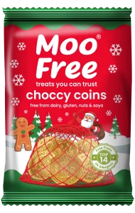 Moo Free Choccy Coins – wegańskie monety czekoladowe 49g