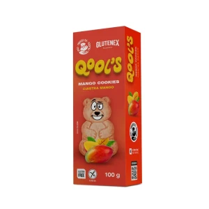 Glutenex Qool’s – ciasteczka kruche o smaku mango bezglutenowe 100g