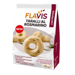 Flavis Okrągłe ciasteczka z rozmarynem Taralli al rosmarino 80g