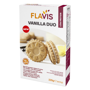 Flavis Kruche ciastka z nadzieniem waniliowym Vanilla duo 220g