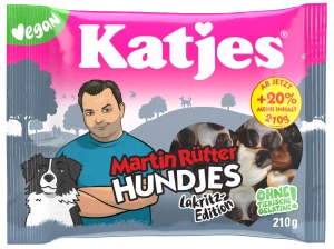 Katjes Pieski lukrecjowe – żelki lukrecjowe 210 g (Martin Rütter Hundjes)