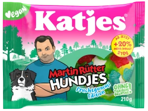 Katjes Pieski owocowe – żelki bez żelatyny 210 g (Martin Rütter Hundjes Fruchtgummi Edition)