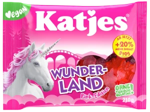 Katjes Wunderland Pink Edition – żelki bez żelatyny 210 g (Wunderland Pink-Edition)