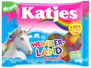Katjes Wunderland Rainbow Edition – żelki bez żelatyny 210 g (Wunderland Rainbow-Edition)
