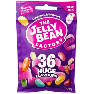 The Jelly Bean Factory Fasolki owocowe – cukierki do żucia bez żelatyny 70 g (36 Gourmet Flavours)