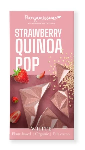 Benjamissimo Tabliczka kakaowa truskawka – quinoa bezglutenowa BIO 60 g