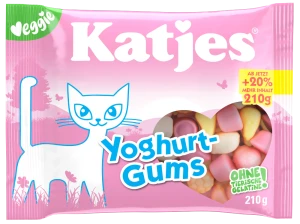 Katjes Yoghurt Gums – żelki jogurtowe bez żelatyny 210 g