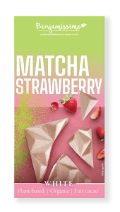Benjamissimo Tabliczka kakaowa matcha – truskawka bezglutenowa BIO 60 g